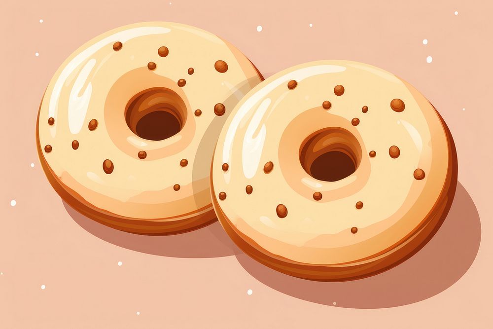 Jam donuts bagel bread food. AI generated Image by rawpixel.