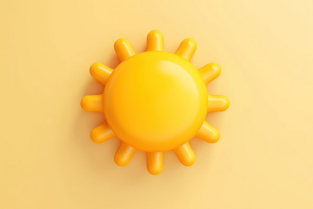 Sun weather icon yellow sunlight sunbeam. AI generated Image by rawpixel.