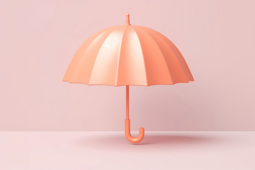 Matte clay umbrella icon lampshade protection simplicity. 