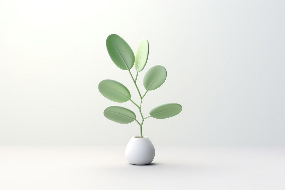 Eucalyptus icon plant vase leaf. AI generated Image by rawpixel.
