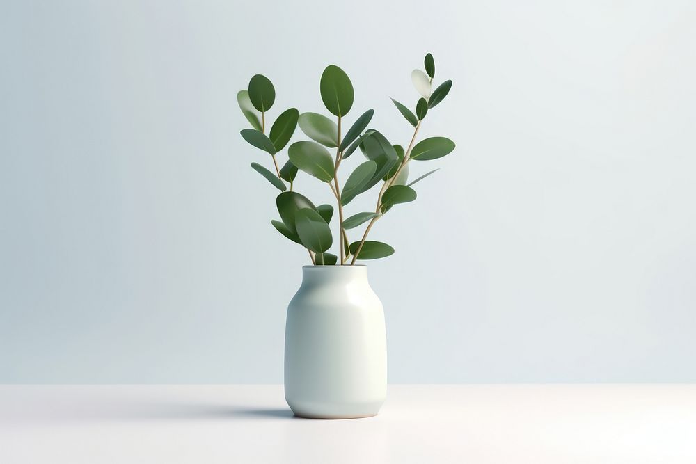 Vase plant leaf houseplant. AI generated Image by rawpixel.