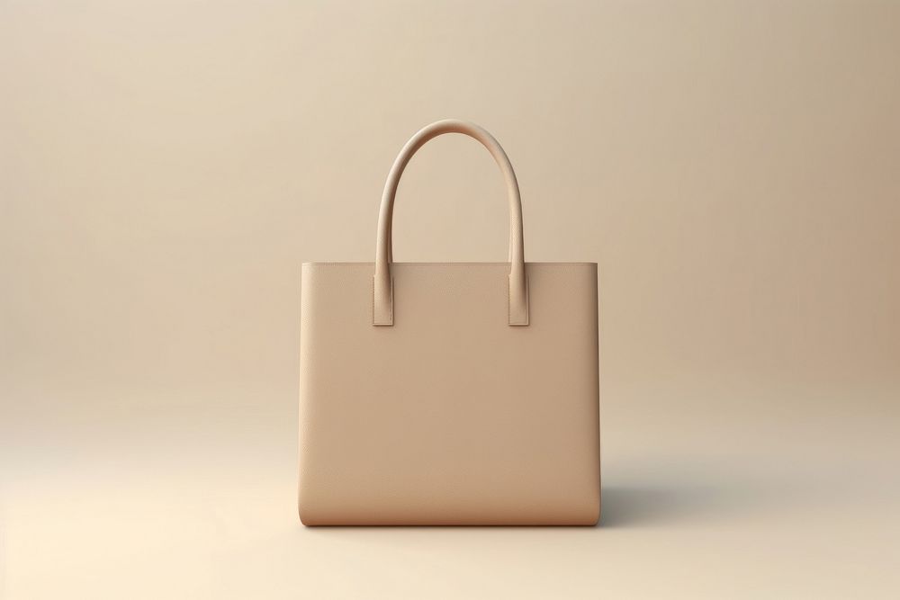 Matte clay beige tote bag icon handbag purse accessories. 