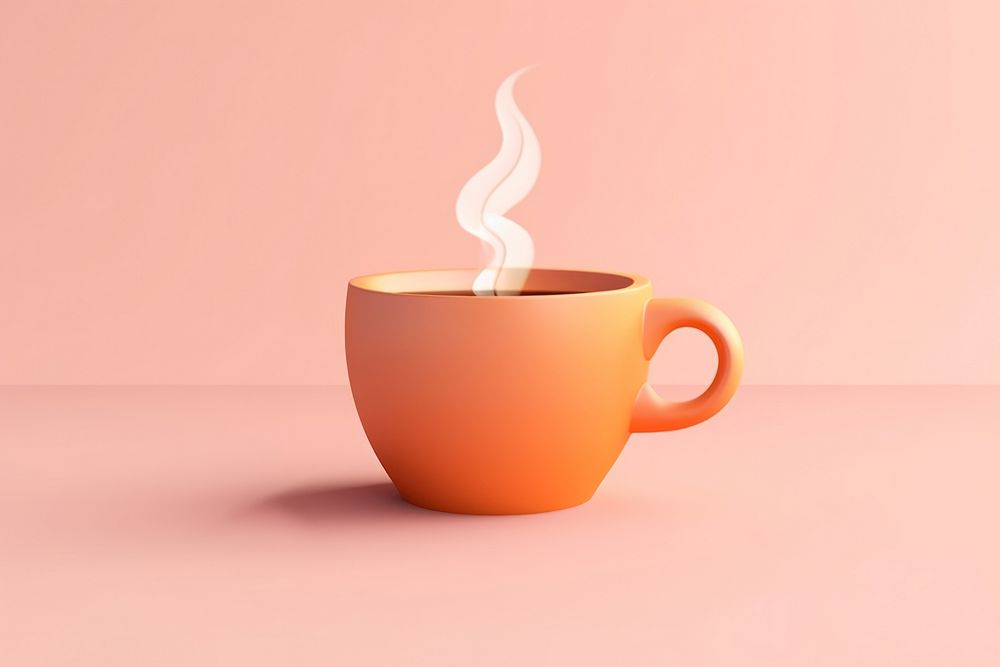 Matte clay hot tea icon coffee drink cup. AI generated Image by rawpixel.