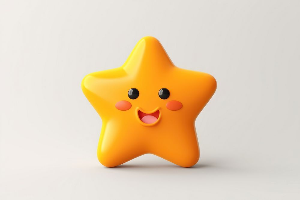 Star icon anthropomorphic representation confectionery. 