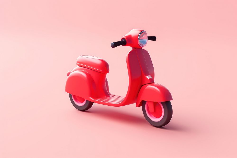 Red motherbike icon motorcycle scooter vehicle. AI generated Image by rawpixel.