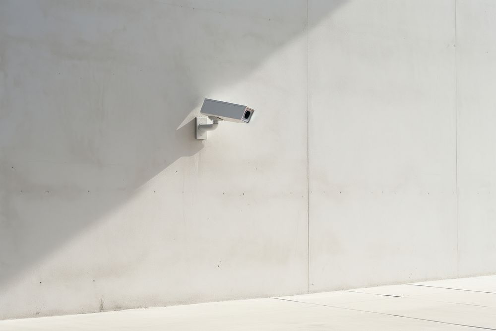 Security camera wall architecture surveillance.