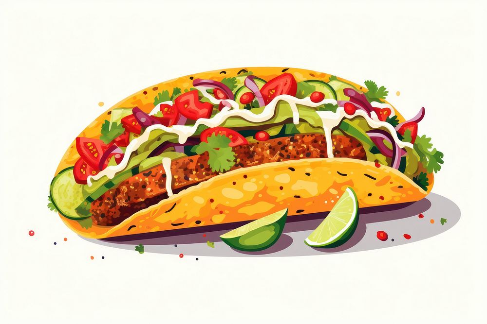 Mexican food taco vegetable freshness. AI generated Image by rawpixel.