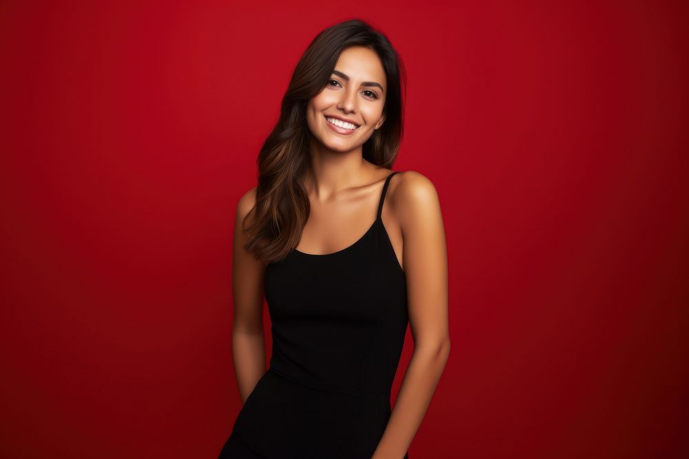 Hispanic woman portrait laughing smiling. AI generated Image by rawpixel.