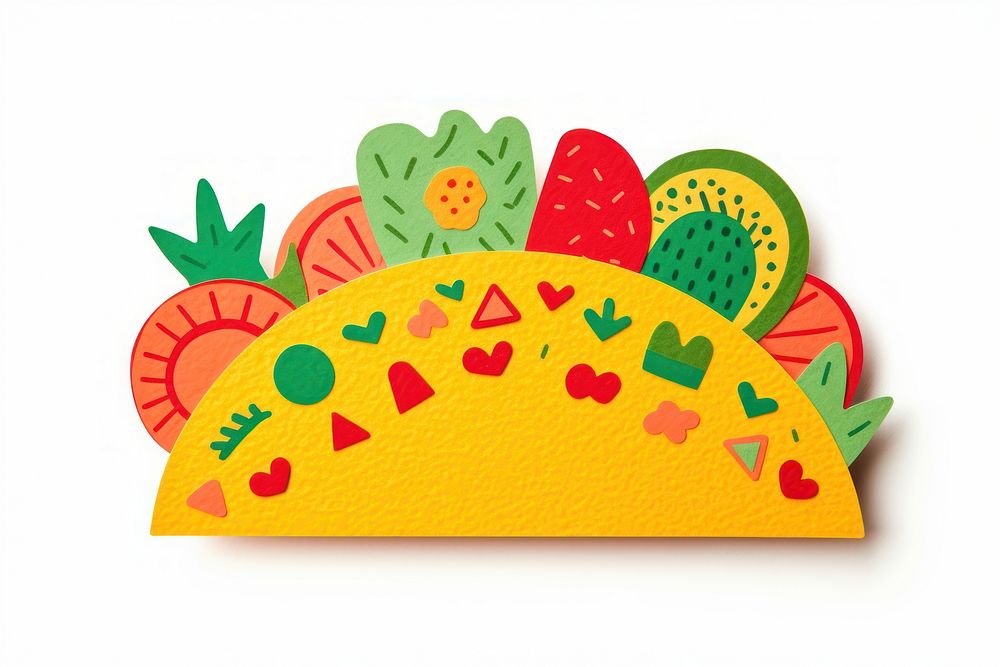 Taco food taco white background. AI generated Image by rawpixel.