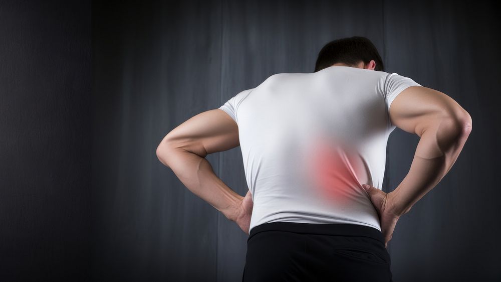Lower Back Pain pain back adult. AI generated Image by rawpixel.