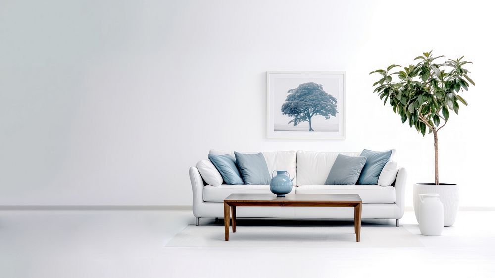 Living room home decoration architecture furniture cushion. AI generated Image by rawpixel.
