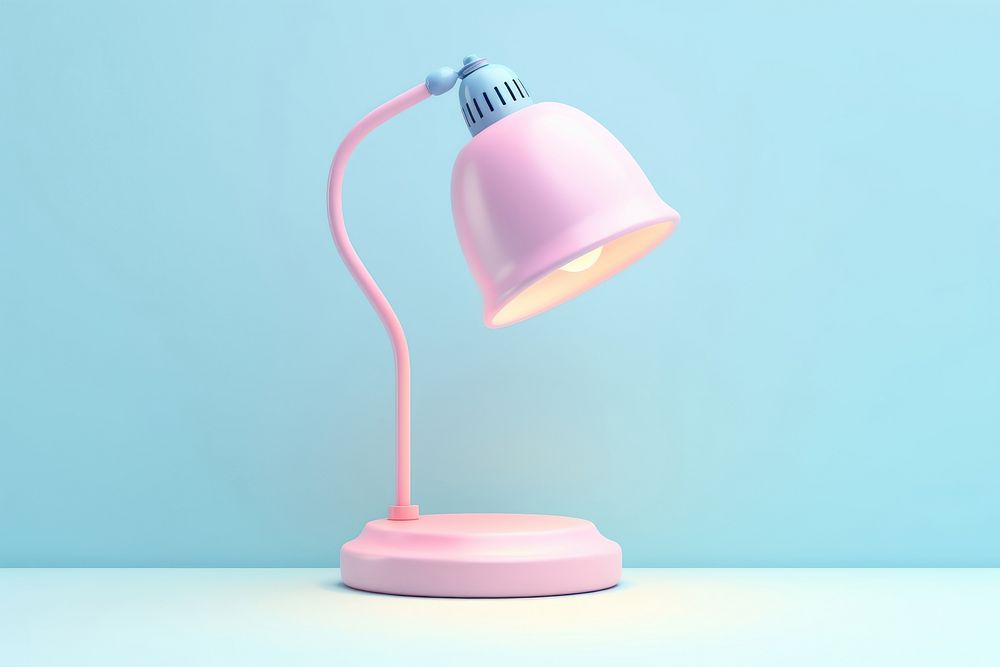 Cute pastel desk lamp lampshade lighting technology. AI generated Image by rawpixel.