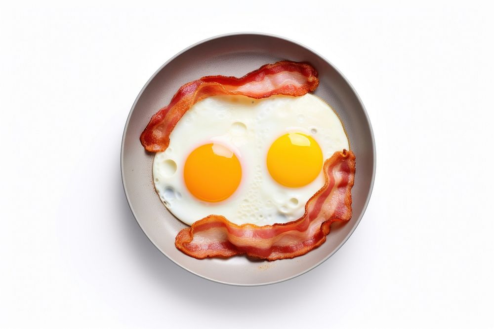 Frying pan egg bacon food. AI generated Image by rawpixel.