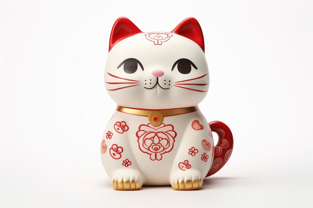 Lucky cat figurine art toy. 