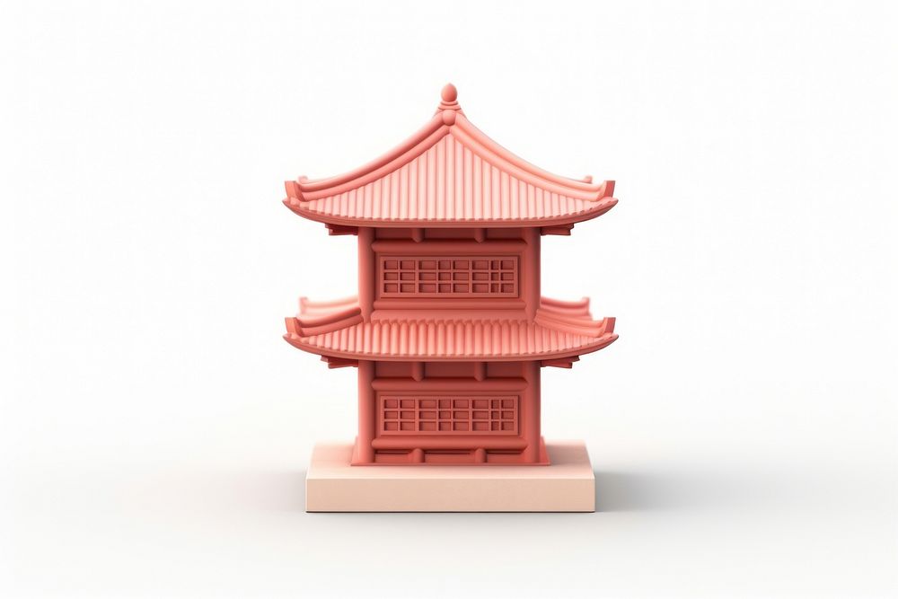 Japanese stamp architecture building temple. AI generated Image by rawpixel.