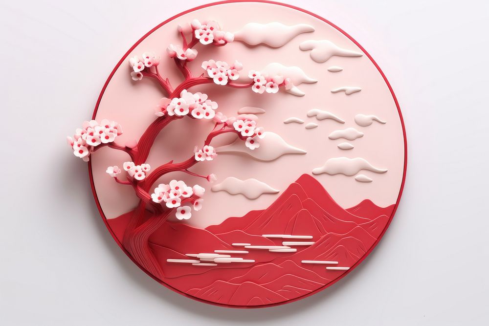 Japanese sticker confectionery dessert blossom. AI generated Image by rawpixel.