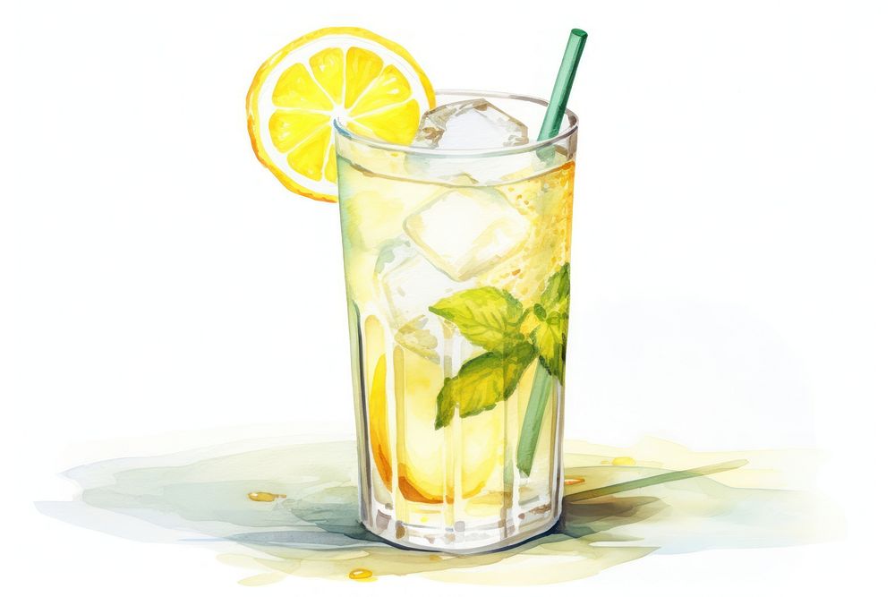 Lemonade cocktail mojito drink. AI generated Image by rawpixel.