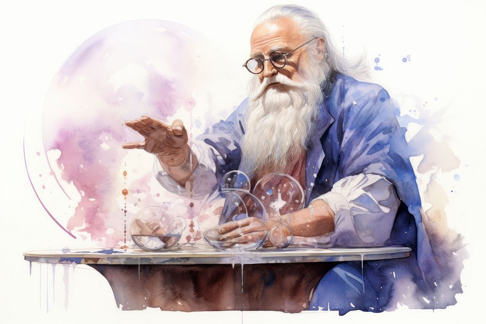 Psychic advisor painting glasses adult. AI generated Image by rawpixel.