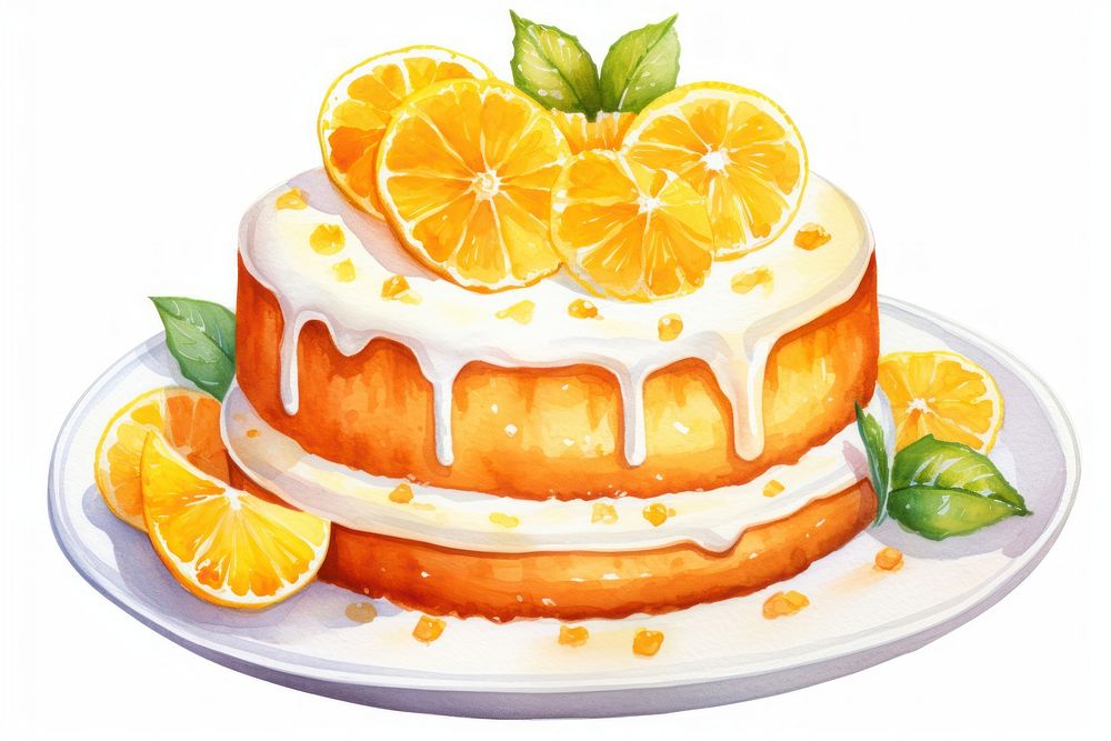 Orange cake grapefruit dessert food. AI generated Image by rawpixel.