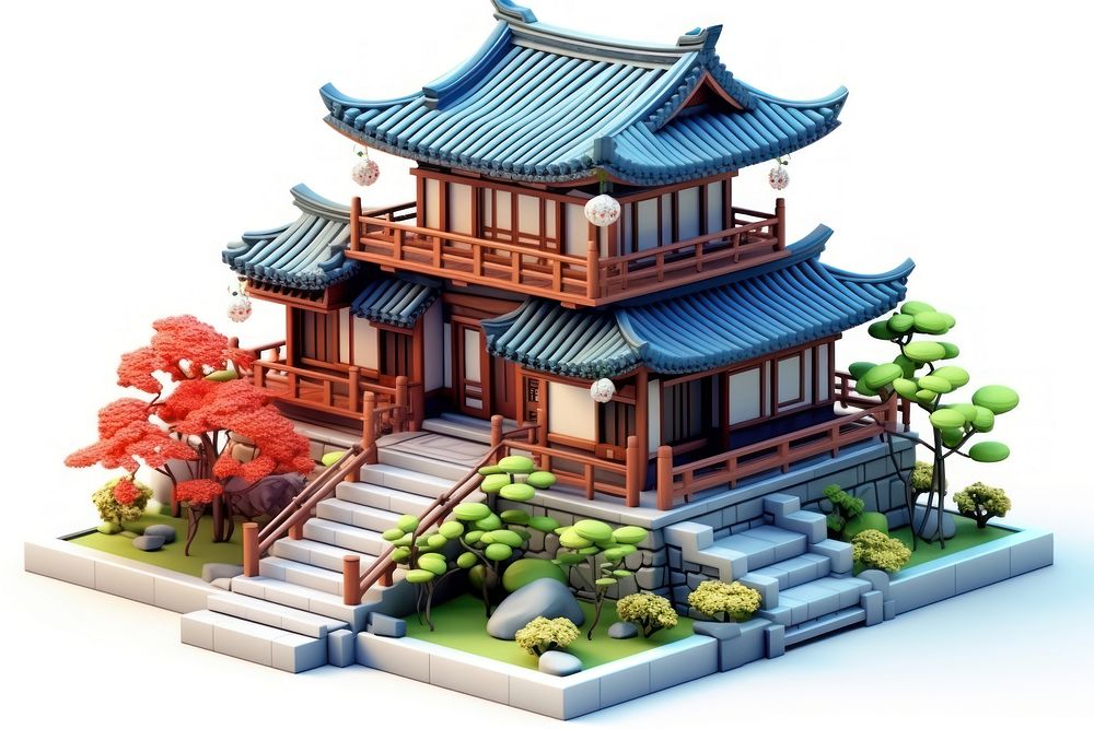 House architecture building pagoda. AI generated Image by rawpixel.