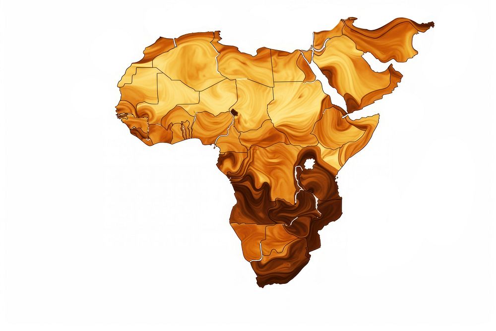 Africa map topography diagram travel. AI generated Image by rawpixel.