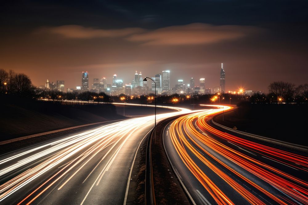Motorway city architecture cityscape. AI generated Image by rawpixel.