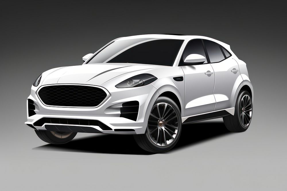 Suv coupe sport white car vehicle wheel transportation. AI generated Image by rawpixel.