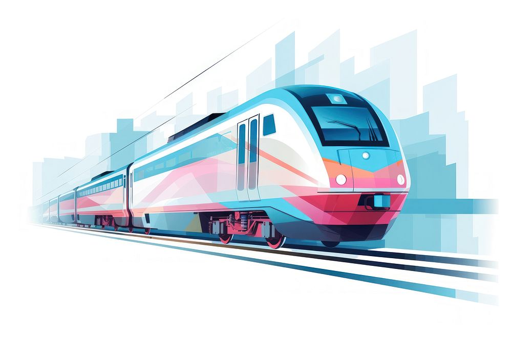 Pastel graphic train vehicle railway transportation. AI generated Image by rawpixel.