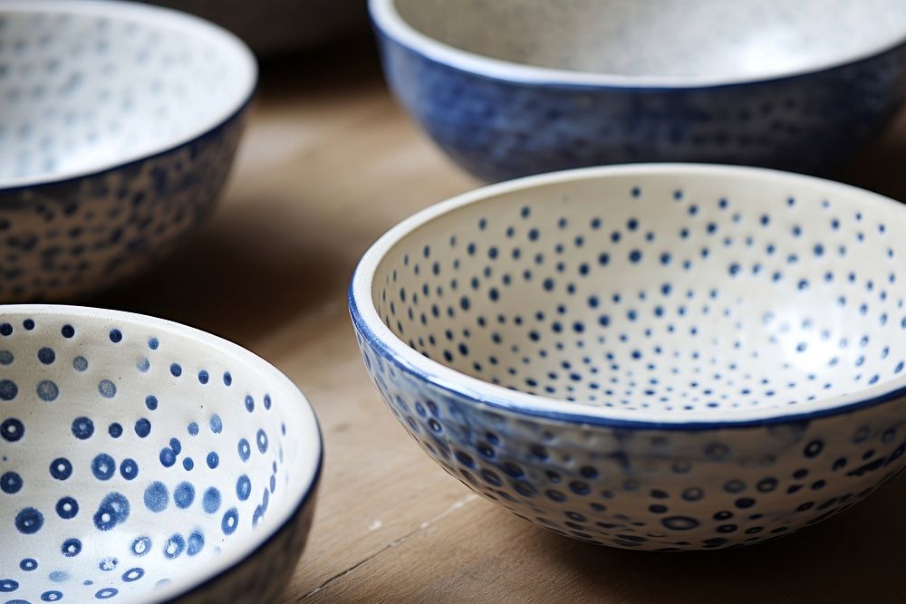 Ceramic bowl porcelain tableware pottery. AI generated Image by rawpixel.