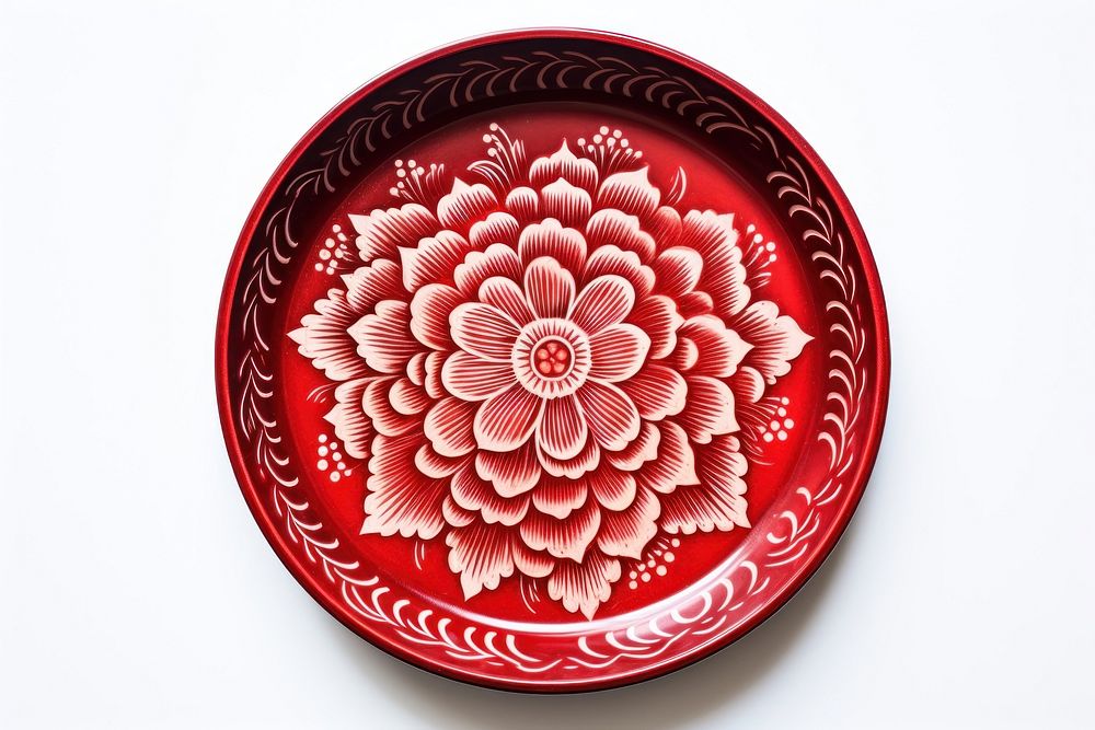 Tray porcelain platter pattern. AI generated Image by rawpixel.