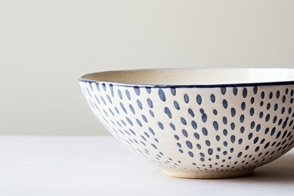 Ceramic bowl porcelain pottery art. AI generated Image by rawpixel.