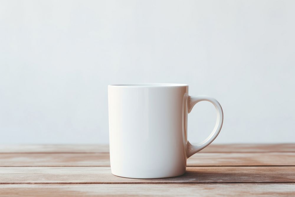 White mug mockup porcelain coffee