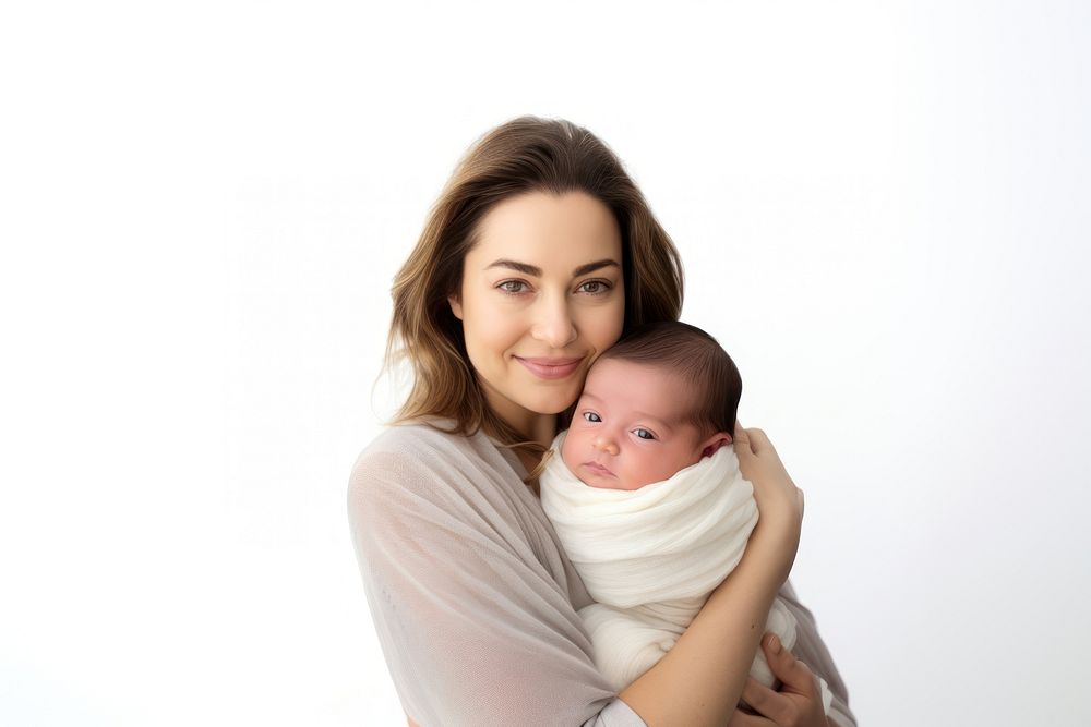Holding newborn baby portrait. AI generated Image by rawpixel.