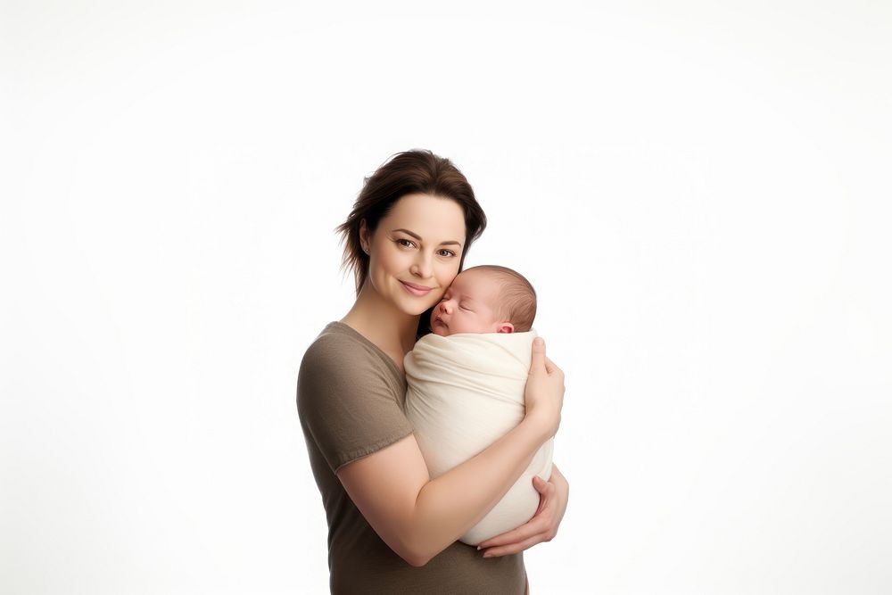 Holding newborn baby portrait. AI generated Image by rawpixel.