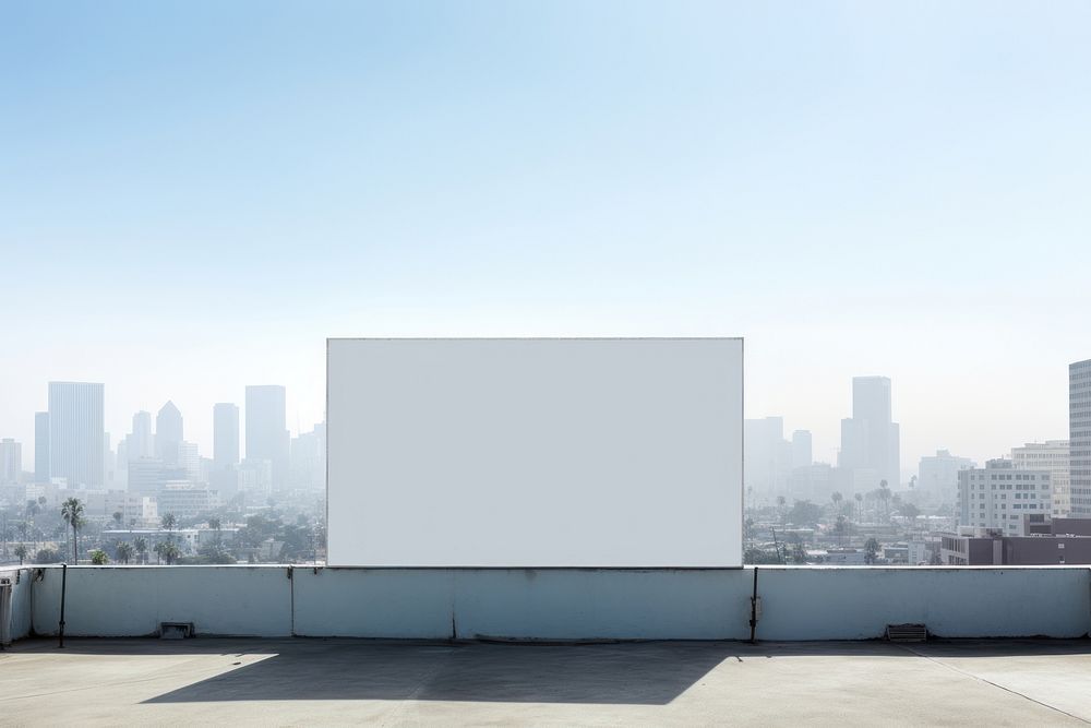 White billboard city architecture cityscape. 