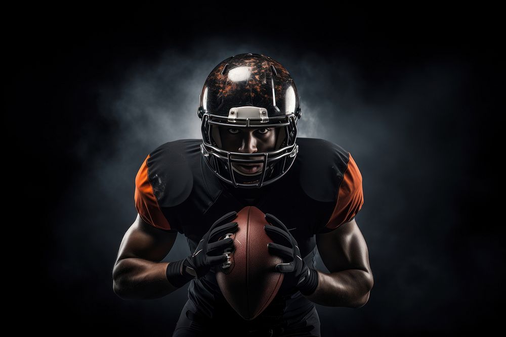 American football player helmet sports adult. AI generated Image by rawpixel.