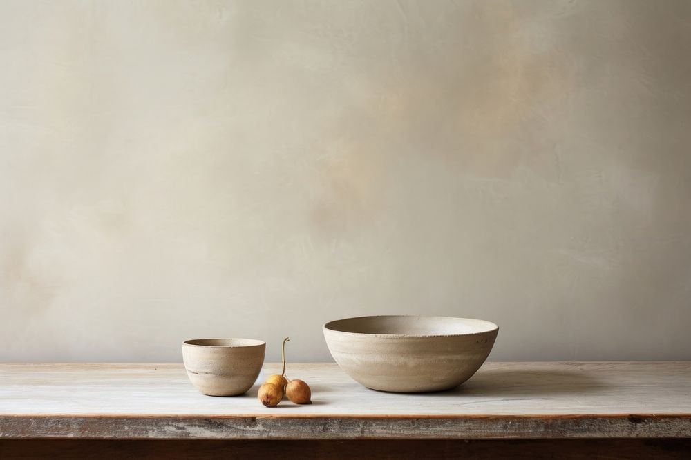 Artisan dinnerware bowl ingredient simplicity. AI generated Image by rawpixel.