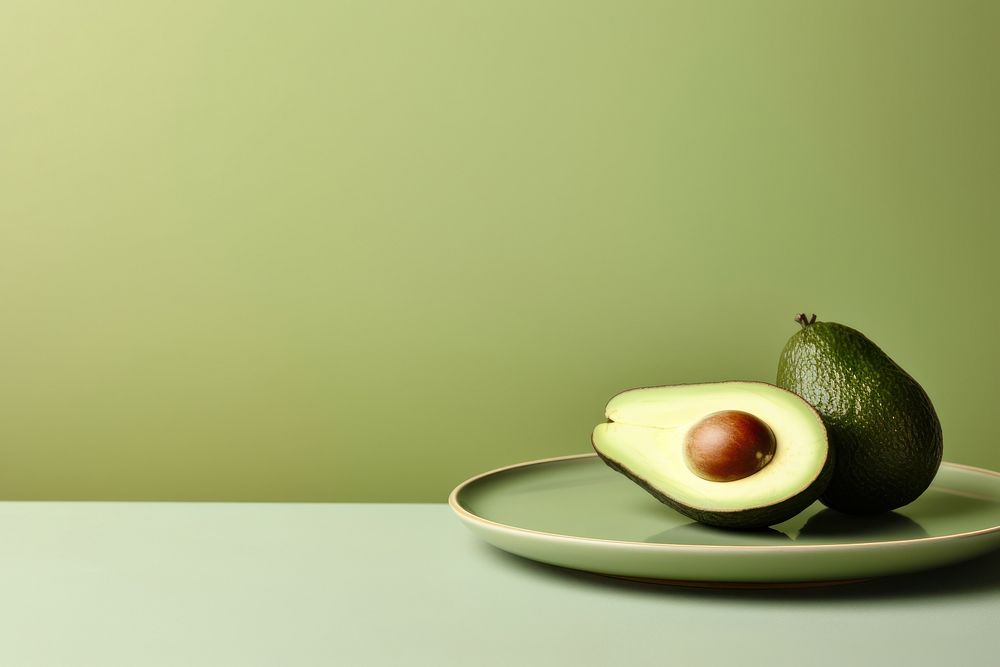 Plates fruit avocado green. AI generated Image by rawpixel.