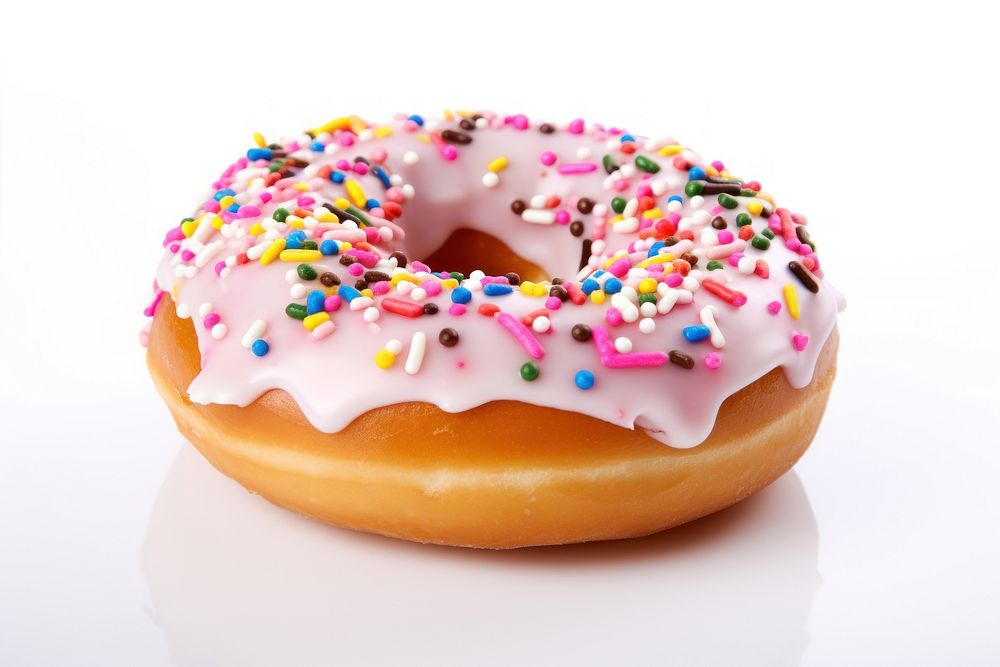 Donut food sprinkles dessert. AI generated Image by rawpixel.