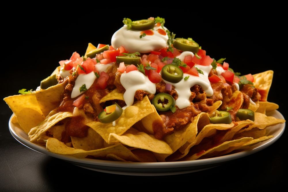 Nachos food fast food vegetable. AI generated Image by rawpixel.