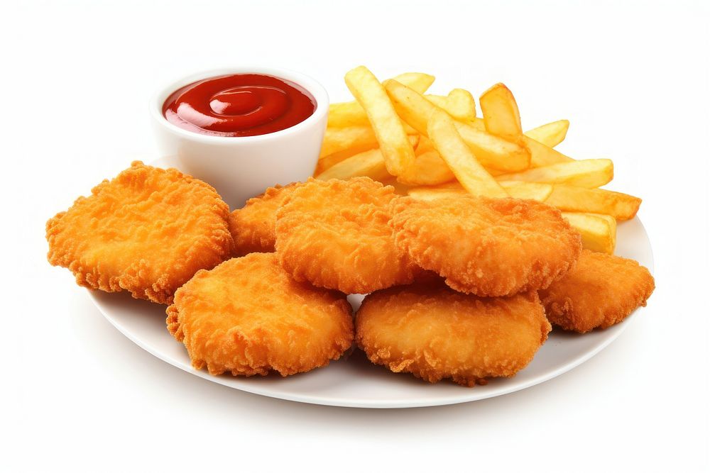 Nugget food ketchup nuggets. 