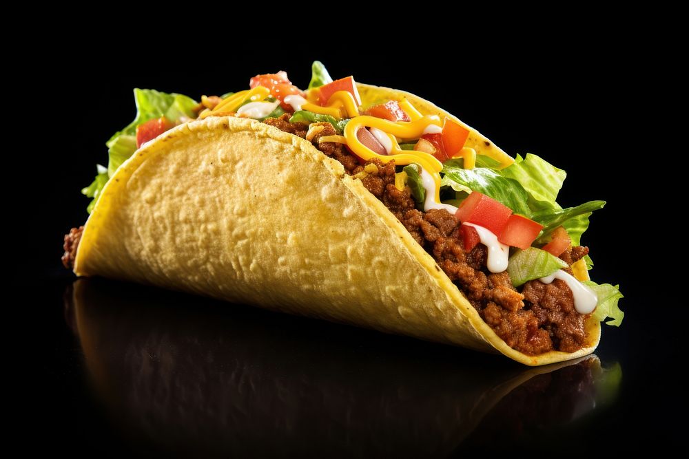 Taco food fast food vegetable. AI generated Image by rawpixel.