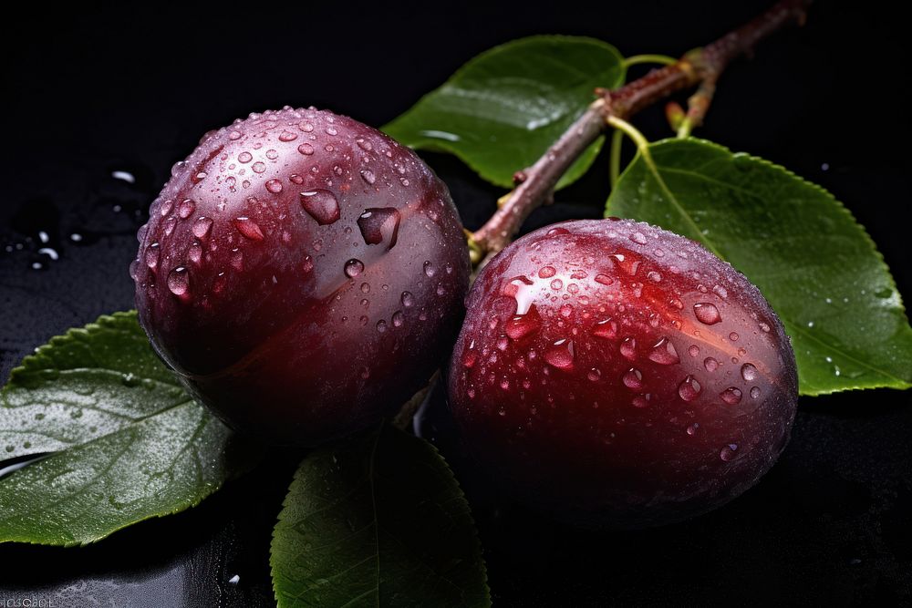 Fruit plant food plum. 