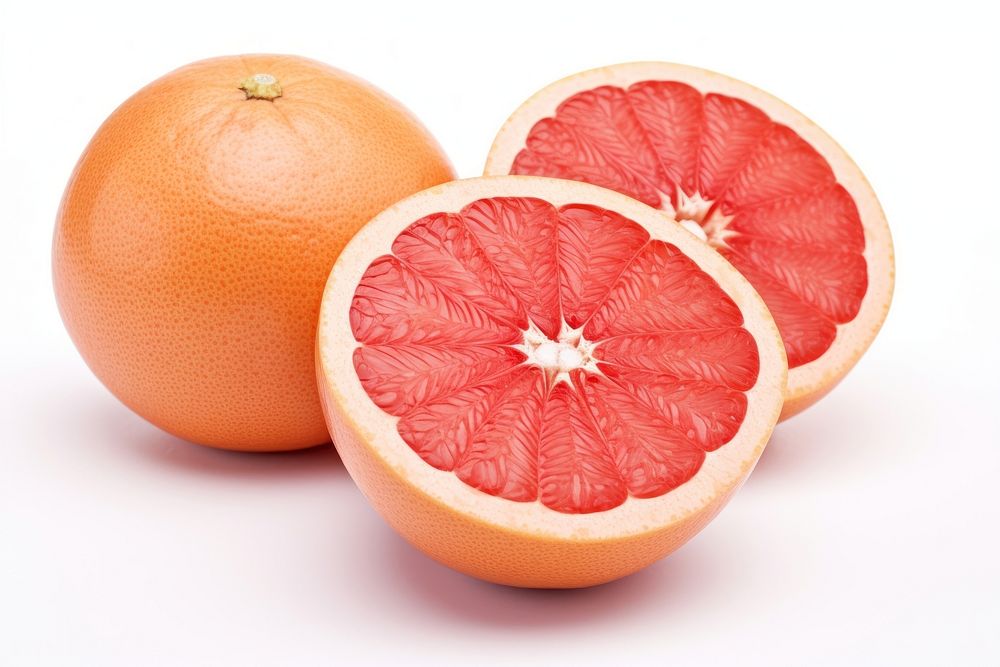 Grapefruit plant food white background. 