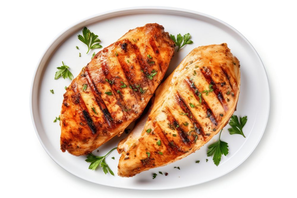 Grilled chicken food meat meal. AI generated Image by rawpixel.