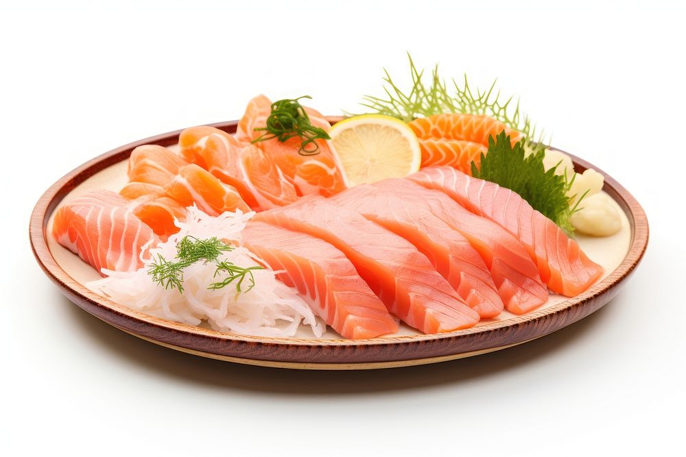 Sashimi plate food seafood. AI generated Image by rawpixel.