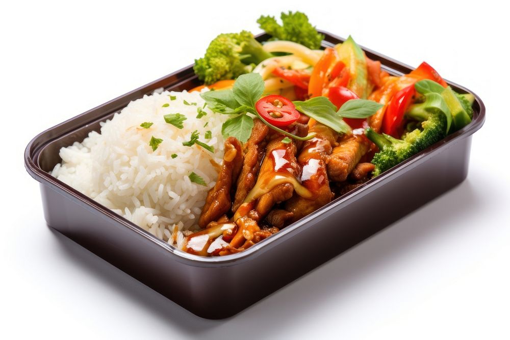 Thai food lunch meal rice. AI generated Image by rawpixel.
