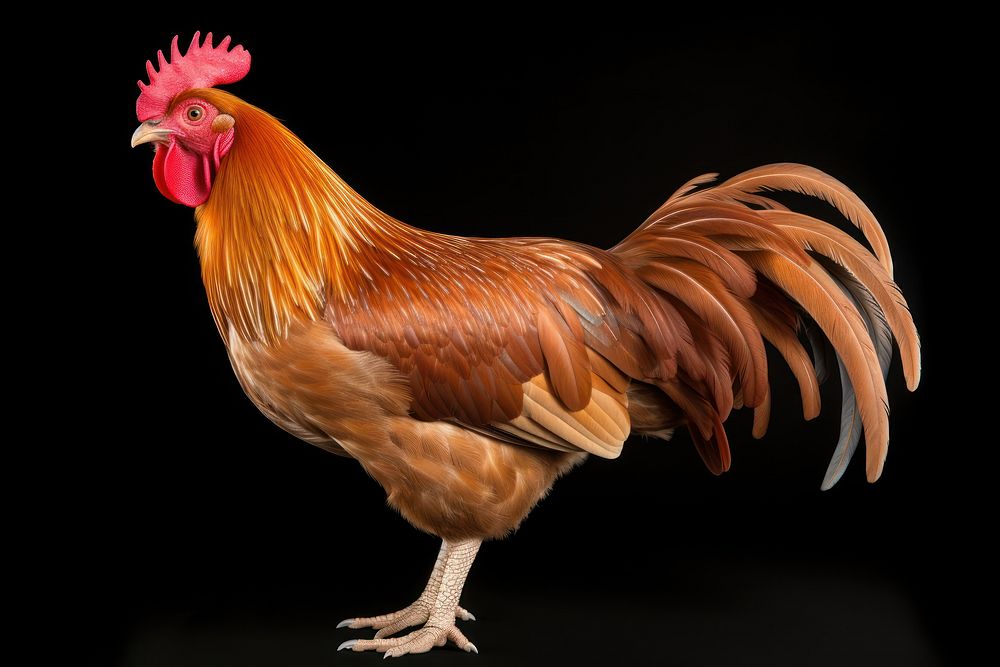 Male rooster chicken poultry animal. 