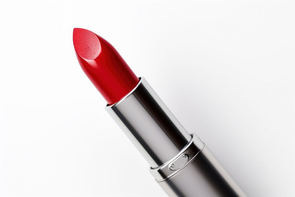 Red lipstick cosmetics white background glamour. AI generated Image by rawpixel.