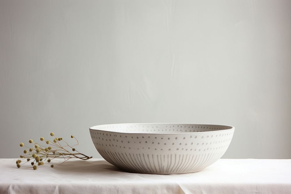 Ceramic pasta bowl porcelain white. AI generated Image by rawpixel.